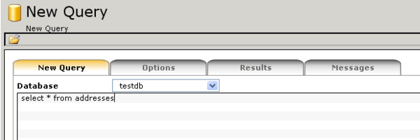 myLittleAdmin New Query Editor