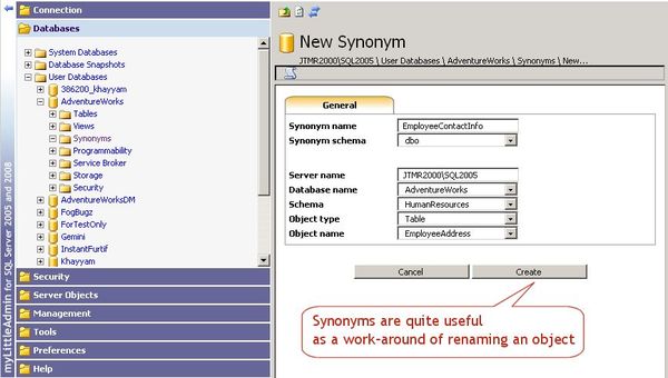 Need to rename a highly-used object of your db? Why not creating a synonym